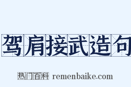 驾肩接武造句是什么意思的图片